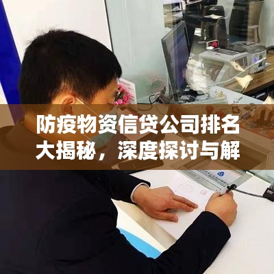 防疫物资信贷公司排名大揭秘，深度探讨与解析