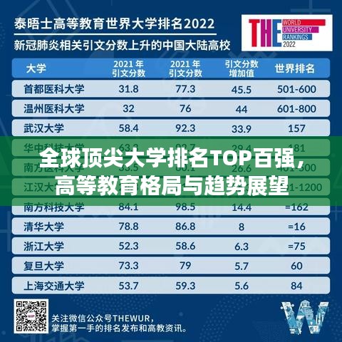 全球顶尖大学排名TOP百强，高等教育格局与趋势展望