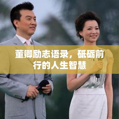 董卿励志语录，砥砺前行的人生智慧