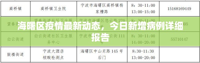 海曙区疫情最新动态，今日新增病例详细报告