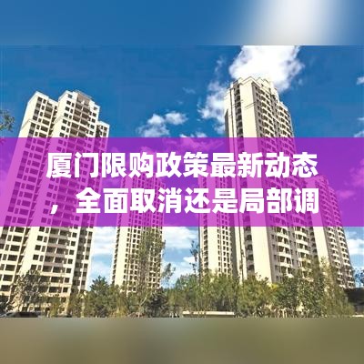 厦门限购政策最新动态，全面取消还是局部调整？最新消息解读！
