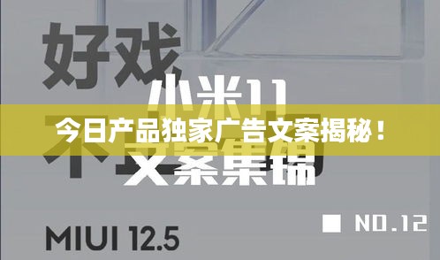 今日产品独家广告文案揭秘！