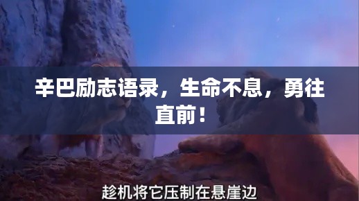 辛巴励志语录，生命不息，勇往直前！