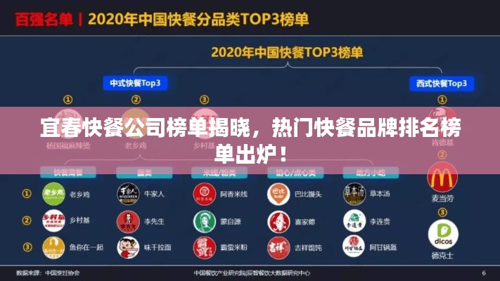 宜春快餐公司榜单揭晓，热门快餐品牌排名榜单出炉！