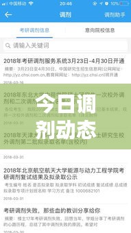 今日调剂动态速递，最新消息全面解析