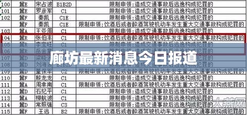 廊坊最新消息今日报道