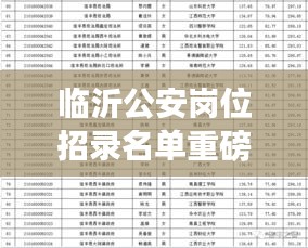 临沂公安岗位招录名单重磅更新！最新公布名单揭晓