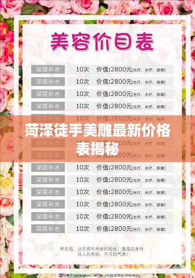 菏泽徒手美雕最新价格表揭秘