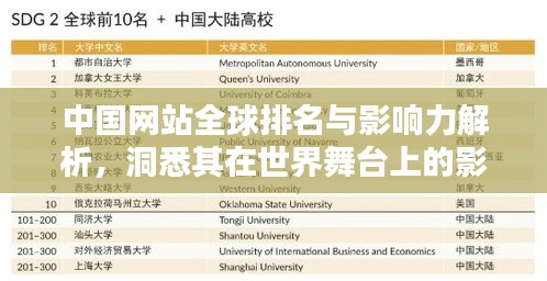中国网站全球排名与影响力解析，洞悉其在世界舞台上的影响力