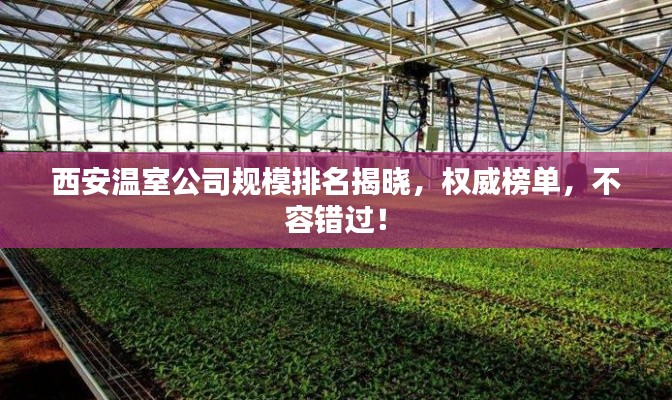 西安温室公司规模排名揭晓，权威榜单，不容错过！