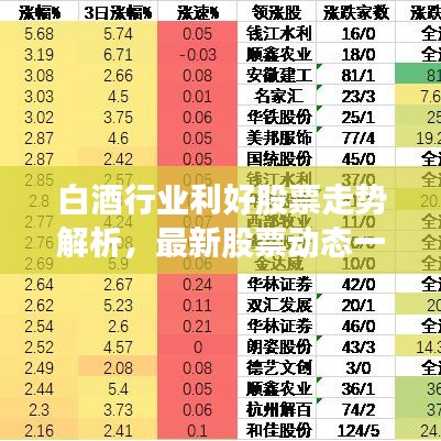 白酒行业利好股票走势解析，最新股票动态一网打尽！