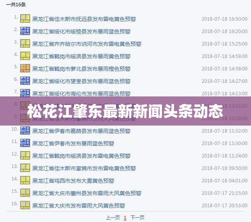 松花江肇东最新新闻头条动态