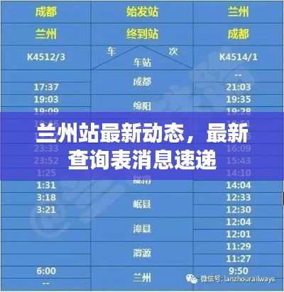 兰州站最新动态，最新查询表消息速递