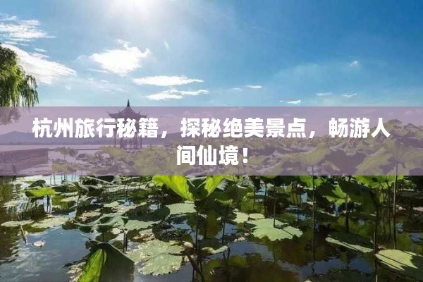 杭州旅行秘籍，探秘绝美景点，畅游人间仙境！