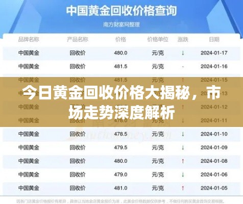 今日黄金回收价格大揭秘，市场走势深度解析