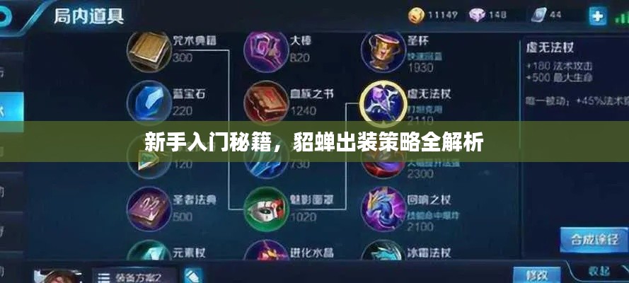新手入门秘籍，貂蝉出装策略全解析