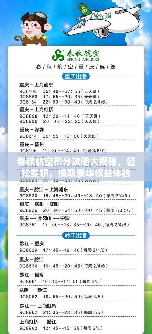春秋航空积分攻略大揭秘，轻松累积，换取豪华权益体验