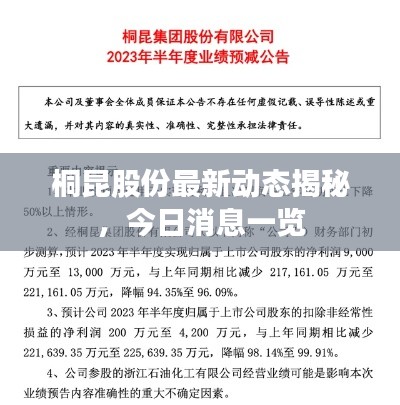 桐昆股份最新动态揭秘，今日消息一览