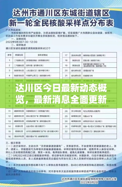 达川区今日最新动态概览，最新消息全面更新！