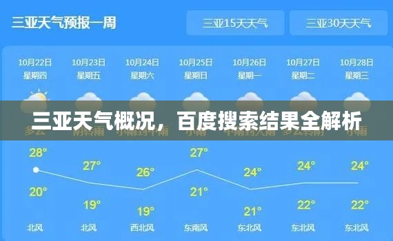 三亚天气概况，百度搜索结果全解析