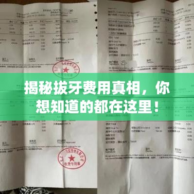 揭秘拔牙费用真相，你想知道的都在这里！