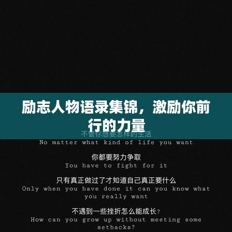励志人物语录集锦，激励你前行的力量