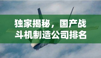 独家揭秘，国产战斗机制造公司排名榜单！