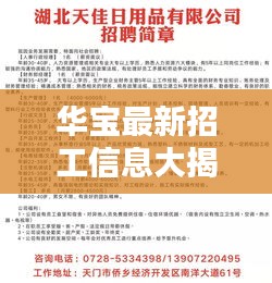 华宝最新招工信息大揭秘，一站式求职平台，优质岗位等你来挑战！