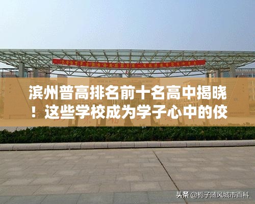 滨州普高排名前十名高中揭晓！这些学校成为学子心中的佼佼者