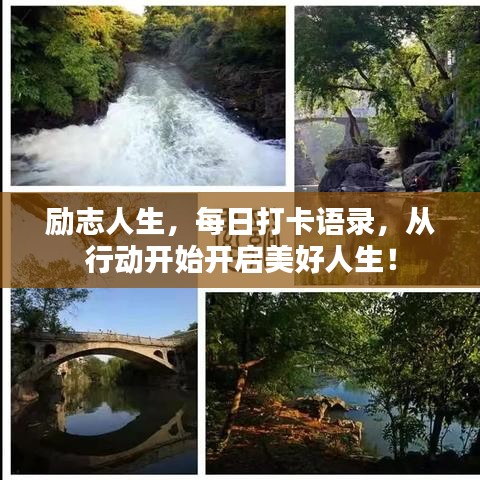 励志人生，每日打卡语录，从行动开始开启美好人生！
