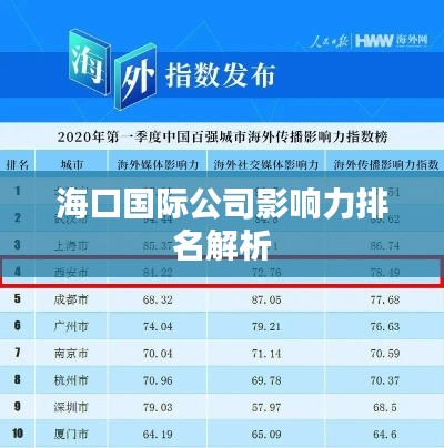 海口国际公司影响力排名解析