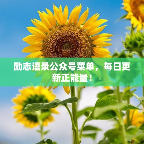 励志语录公众号菜单，每日更新正能量！