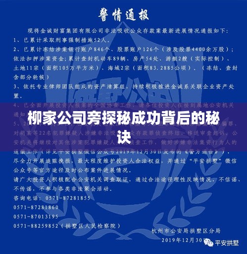 柳家公司旁探秘成功背后的秘诀