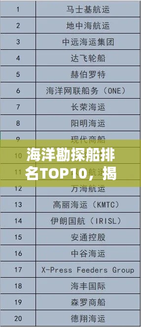 海洋勘探船排名TOP10，揭秘全球领先勘探船榜单