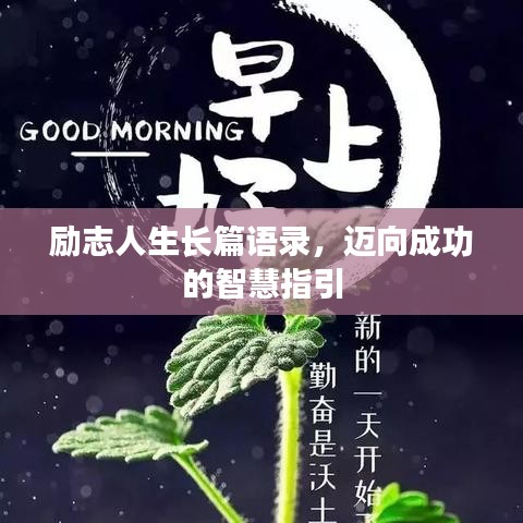 励志人生长篇语录，迈向成功的智慧指引