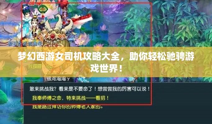 梦幻西游女司机攻略大全，助你轻松驰骋游戏世界！
