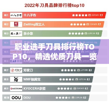 职业选手刀具排行榜TOP10，精选优质刀具一览