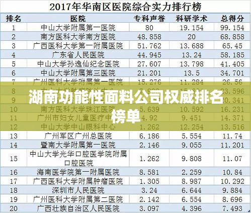 湖南功能性面料公司权威排名榜单