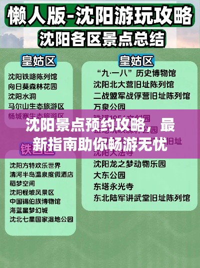 沈阳景点预约攻略，最新指南助你畅游无忧