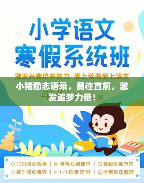 小猪励志语录，勇往直前，激发追梦力量！