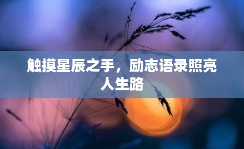 触摸星辰之手，励志语录照亮人生路