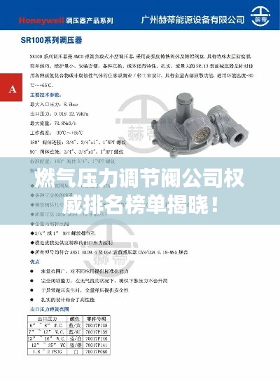 燃气压力调节阀公司权威排名榜单揭晓！