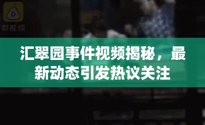 汇翠园事件视频揭秘，最新动态引发热议关注