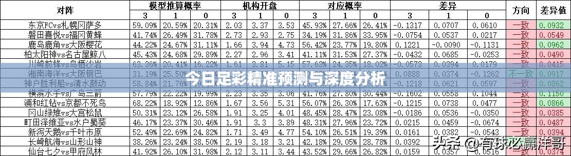 今日足彩精准预测与深度分析