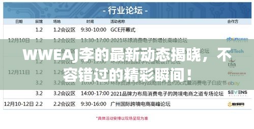 WWEAJ李的最新动态揭晓，不容错过的精彩瞬间！