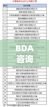BDA咨询公司权威排名揭晓，引领行业的秘密武器全揭秘