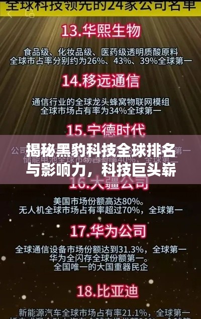 揭秘黑豹科技全球排名与影响力，科技巨头崭露头角